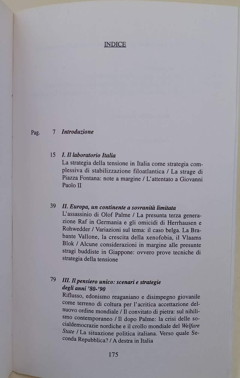 La strategia della tensione in Italia e in Europa. Alle radici del pensiero unico