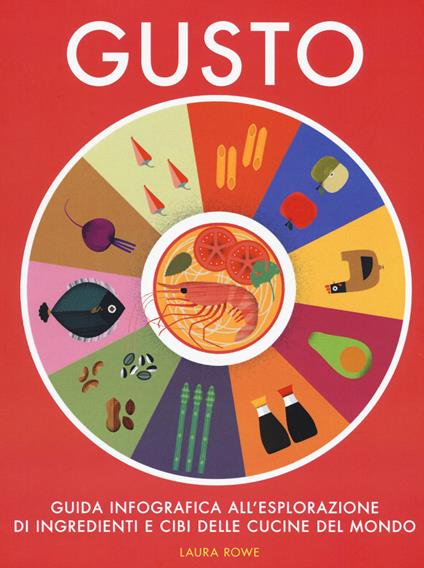 Gusto. Guida infografica all'esplorazione di ingredienti e cibi delle cucine del mondo - Laura Rowe - copertina