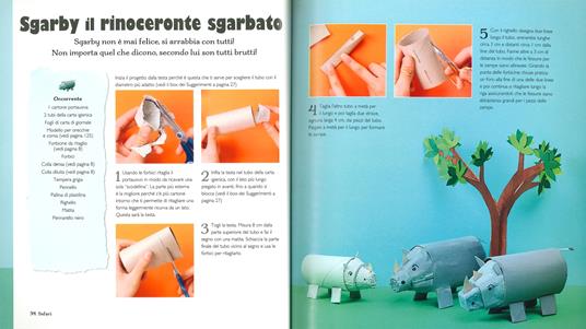 Crea il tuo zoo di carta. 35 progetti per bambini creati con il cartone da imballaggio. Ediz. a colori - Tracey Radford - 4