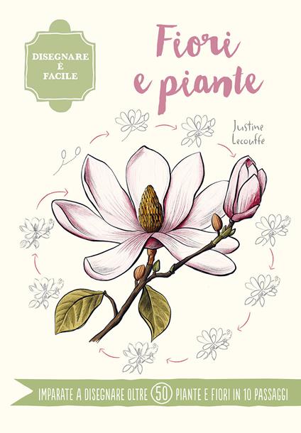 Fiori e piante. Disegnare è facile - Justine Lecouffe - copertina