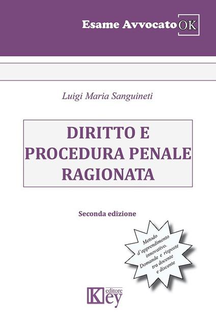 Diritto e procedura penale ragionata - Luigi Maria Sanguineti - copertina