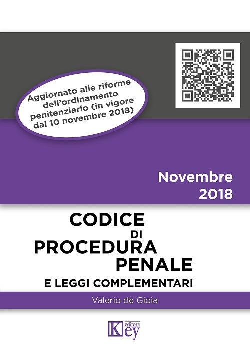 Codice di procedura penale e leggi complementari - Valerio De Gioia - copertina