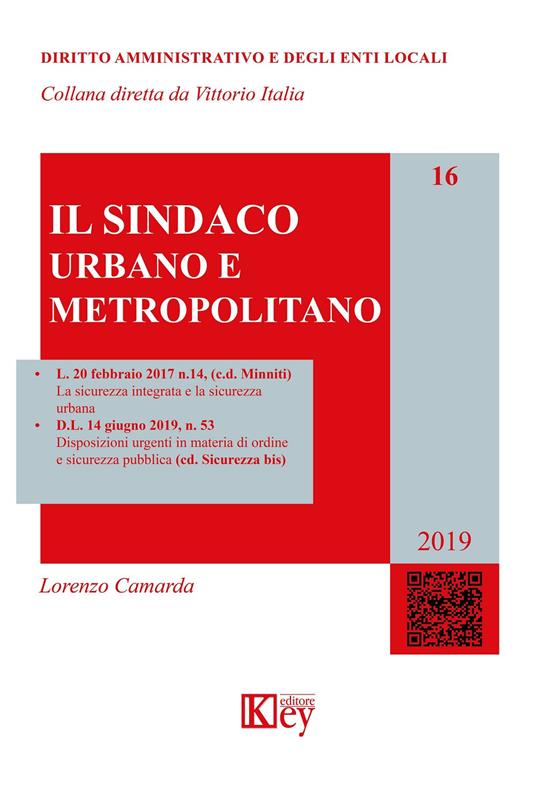 Il sindaco urbano e metropolitano - Lorenzo Camarda - copertina