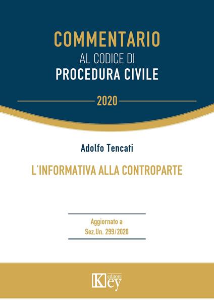 L' informativa alla controparte - Adolfo Tencati - copertina