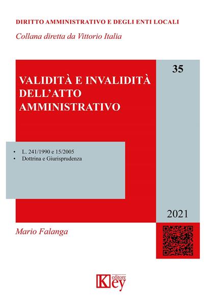 Validità e invalidità dell'atto amministrativo - Mario Falanga - copertina