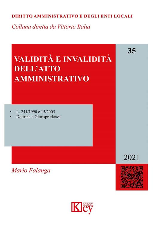 Validità e invalidità dell'atto amministrativo - Mario Falanga - copertina