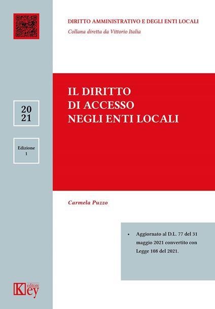 Il diritto di accesso negli enti locali - Carmela Puzzo - copertina