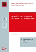 Enti locali tra autonomia differenziata e sussidiarietà