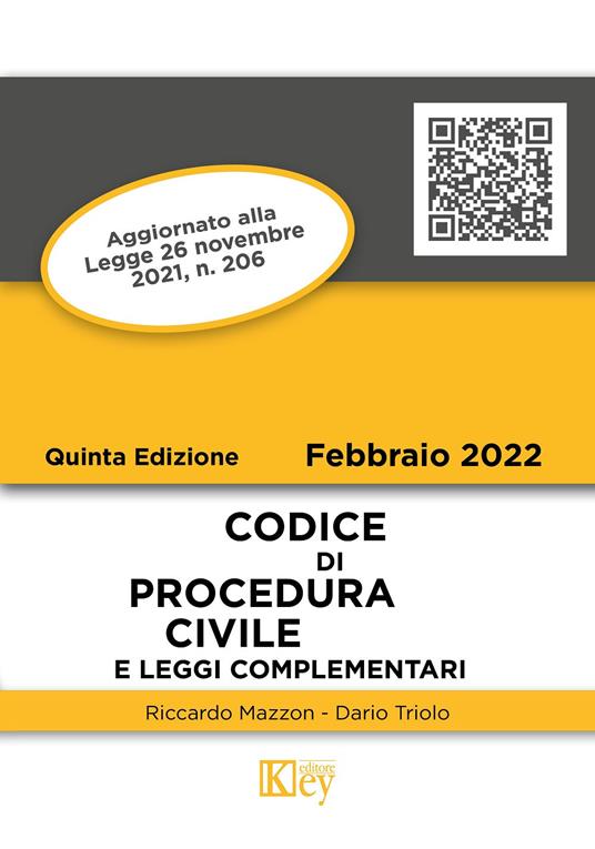 Codice di procedura civile e leggi complementari - Riccardo Mazzon,Dario Primo Triolo - copertina