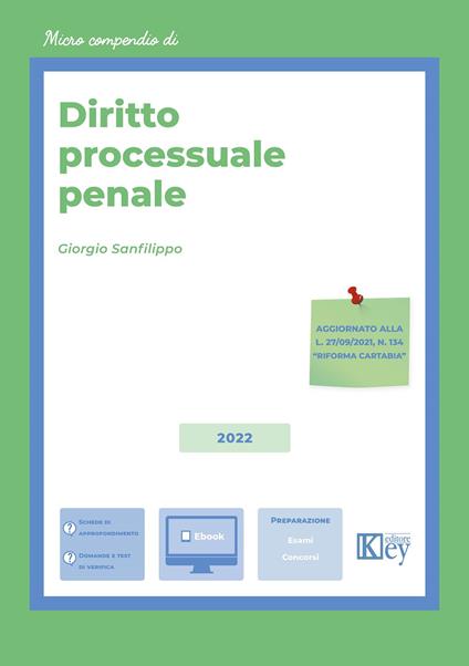 Diritto processuale penale - Giorgio Ariele Sanfilippo - copertina