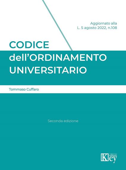 Codice dell'ordinamento universitario - Tommaso Cuffaro - copertina