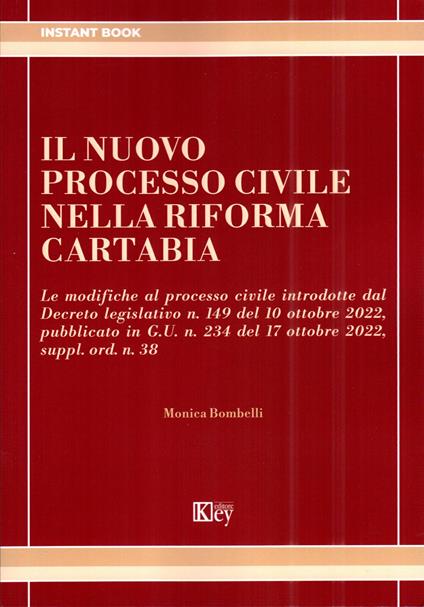 Il nuovo processo civile nella riforma Cartabia - Monica Bombelli - copertina