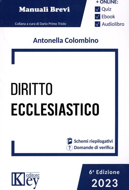 Diritto ecclesiastico 2023 - Antonella Colombino - copertina