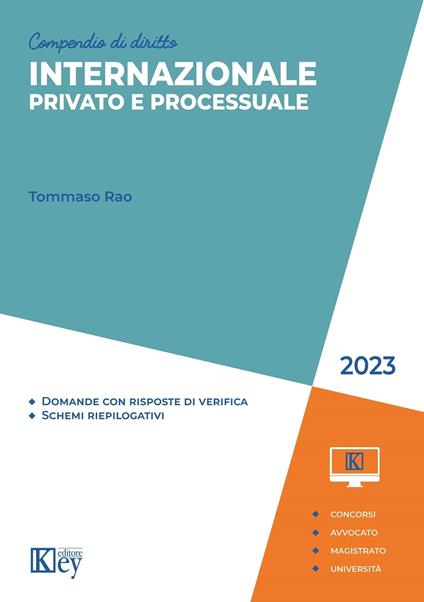 Compendio di diritto internazionale privato e processuale 2023 - Tommaso Rao - ebook