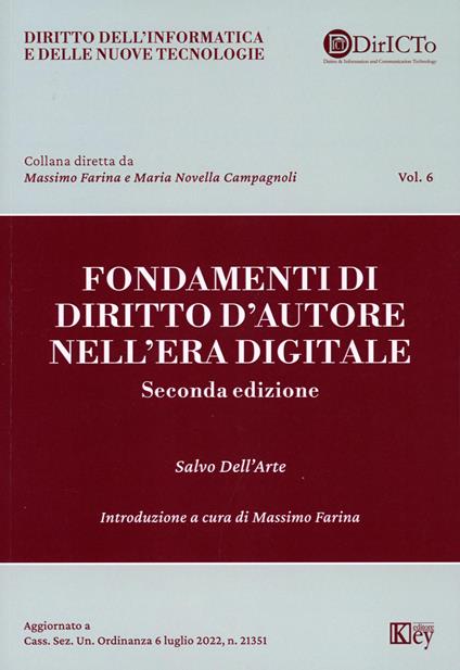 Fondamenti di diritto d'autore nell'era digitale - Salvo Dell'Arte - copertina