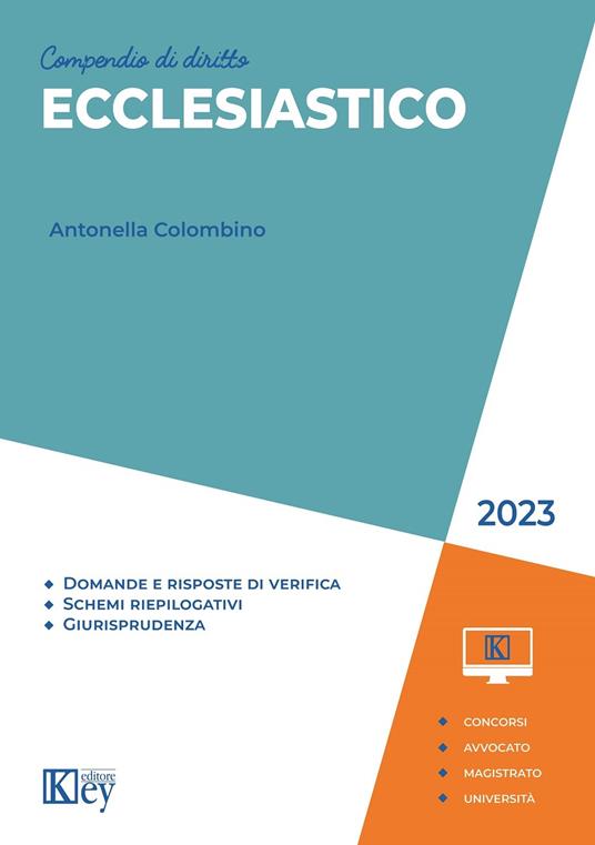 Compendio di diritto ecclesiastico 2023 - Antonella Colombino - copertina