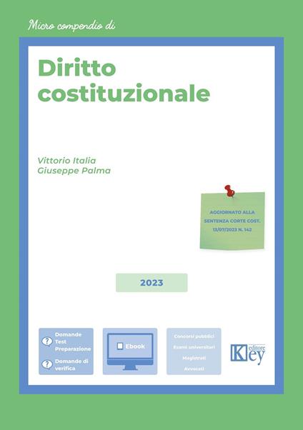 Microcompendio diritto costituzionale - Vittorio Italia,Giuseppe Palma - copertina