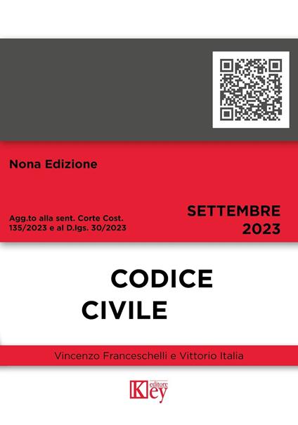 Codice civile - Vincenzo Franceschelli,Vittorio Italia - copertina