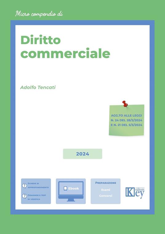 Diritto commerciale 2024 - Adolfo Tencati - ebook