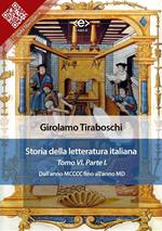 Storia della letteratura italiana. Vol. 6/1: Storia della letteratura italiana