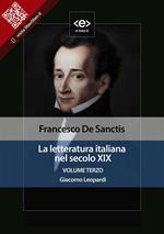 letteratura italiana nel secolo XIX. Vol. 3: Giacomo Leopardi