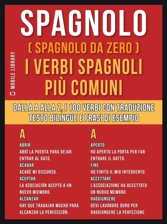 Spagnolo (Spagnolo da zero). I verbi spagnoli più comuni - Mobile Library - ebook