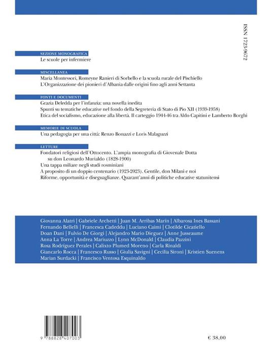 Annali di storia dell'educazione e delle istituzioni scolastiche (2024). Vol. 31: Le scuole per infermiere - 2