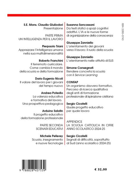 Intelligenza artigianale. Scuola cattolica in Italia. 27° rapporto - 2