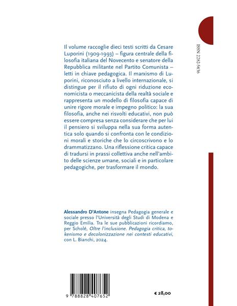 Per una pedagogia critica - Cesare Luporini - 2