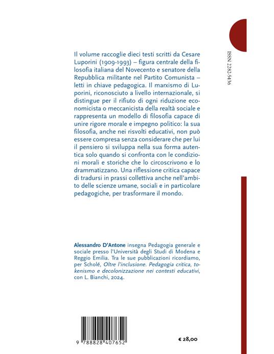 Per una pedagogia critica - Cesare Luporini - 2