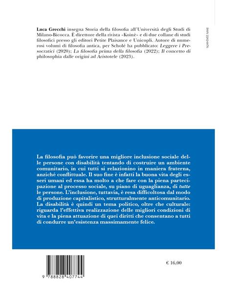 Filosofia, inclusione, comunità - Luca Grecchi - 2