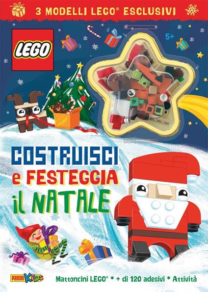 Costruisci e festeggia il Natale! Lego. Con adesivi. Ediz. a colori. Con set LEGO® - copertina