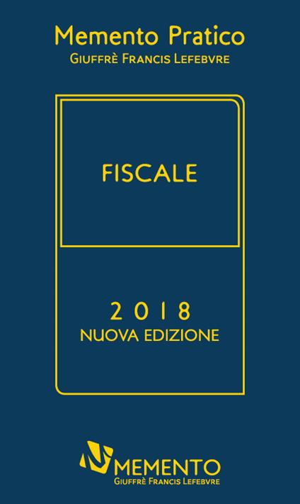 Memento fiscale 2018 - copertina