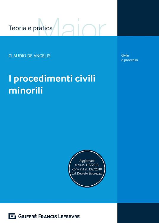 I procedimenti civili minorili - Claudio De Angelis - copertina
