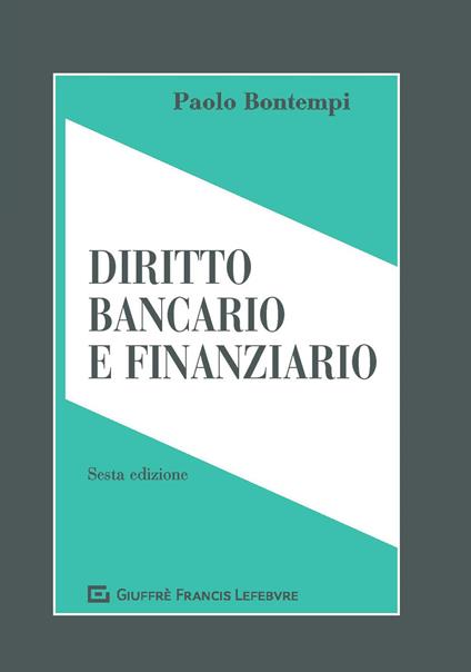 Diritto bancario e finanziario - Paolo Bontempi - copertina