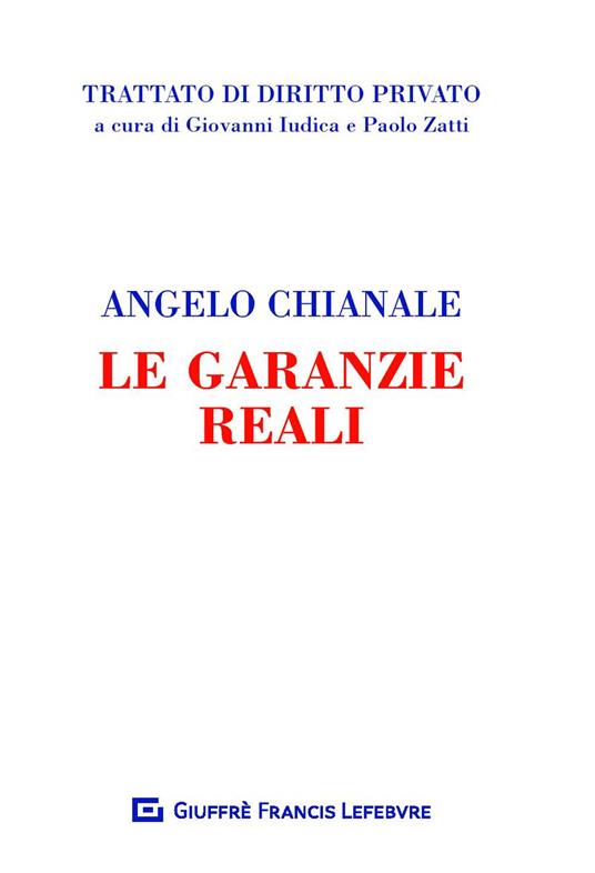Le garanzie reali - Angelo Chianale - copertina