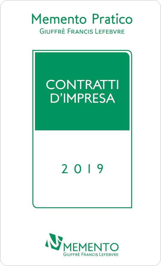 Memento contratti d'impresa 2019 - copertina