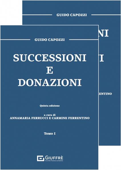 Successioni e donazioni - Guido Capozzi - copertina