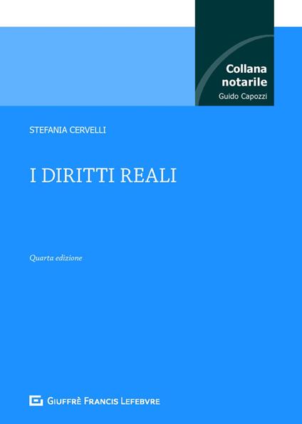 I diritti reali - Stefania Cervelli - copertina