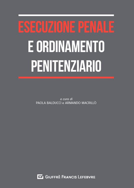 Esecuzione penale e ordinamento penitenziario - copertina