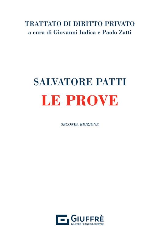 Le prove. Parte generale - Salvatore Patti - copertina