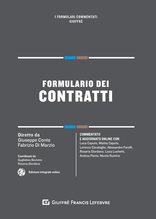 Formulario dei contratti - copertina