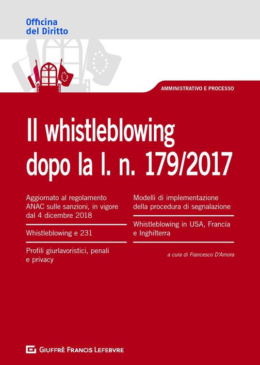 Il whistleblowing dopo la l. n. 179/2017 - copertina
