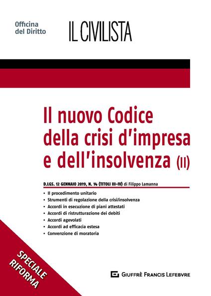 Il nuovo codice della crisi d'impresa e dell'insolvenza. Vol. 2 - Filippo Lamanna - copertina