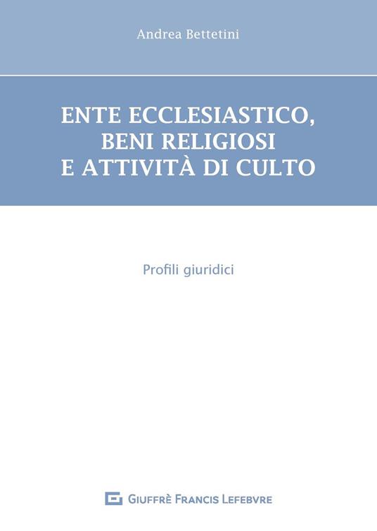 Diritto ecclesiastico - Andrea Bettetini - copertina
