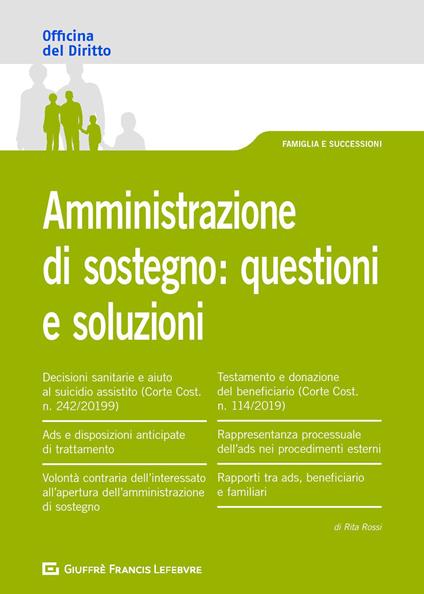 Amministrazione di sostegno: questioni e soluzioni - Rita Rossi - copertina