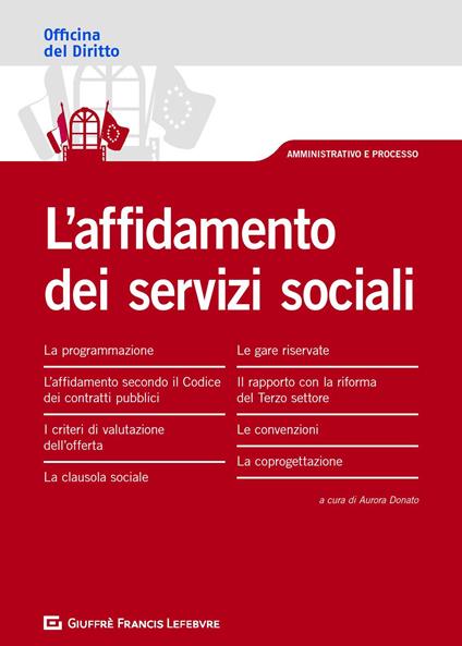 L' affidamento dei servizi sociali - copertina