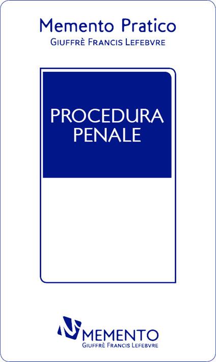 Memento pratico. Procedura penale - copertina