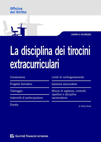 La disciplina dei tirocini extracurriculari - Silvia Donà - copertina