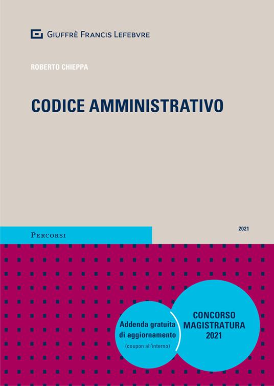Codice amministrativo. Concorso magistratura 2021 - copertina